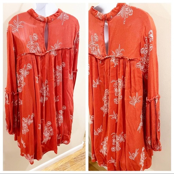 Lulus No One Quite Like You Shift Dress Orange M - Picture 10 of 13